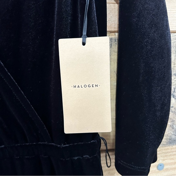 NWT Halogen Black Velvet Jumpsuit Womens Small - Picture 4 of 5